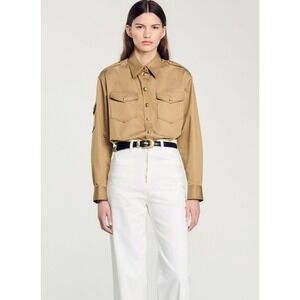 sandro paris pocket shirt $340 NWT. Blouse Women's Size 2 Medium